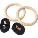 32mm Wooden Gymnastic Rings Olympic Gym Rings Strength Training