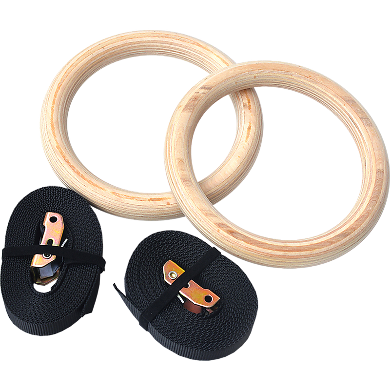 32mm Wooden Gymnastic Rings Olympic Gym Rings Strength Training