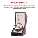 Automatic Dual Watch Winder Wood Display Box Case Motor Rotation Storage