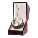Automatic Dual Watch Winder Wood Display Box Case Motor Rotation Storage