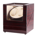 Automatic Dual Watch Winder Wood Display Box Case Motor Rotation Storage