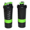 2x Protein Gym Shaker Premium 3 in 1 Smart Style Blender Mixer Cup Bottle Spider