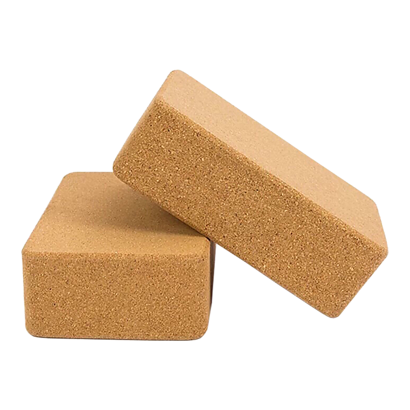 2x ECO-Friendly Cork Yoga Block Organic Yoga Prop Accessory Exercise Brick