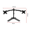 13-27" Dual Screen Monitor Stand TV Bracket Computer Display Desk Mount Holder"