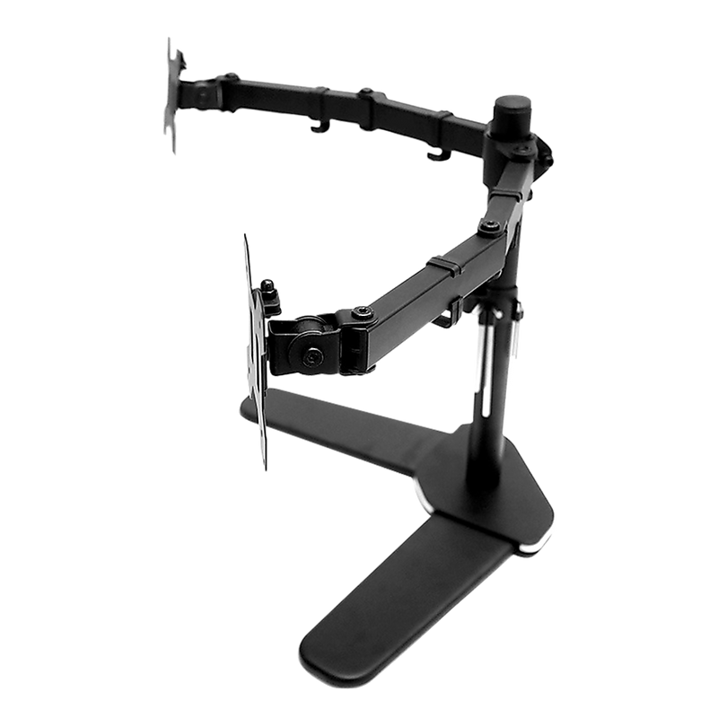 13-27" Dual Screen Monitor Stand TV Bracket Computer Display Desk Mount Holder"