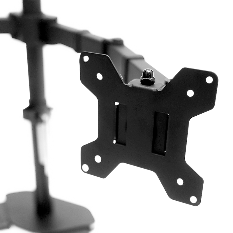 13-27" Dual Screen Monitor Stand TV Bracket Computer Display Desk Mount Holder"