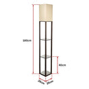 Shelf Floor Lamp - Shade Diffused Light Source with Open-Box Shelves