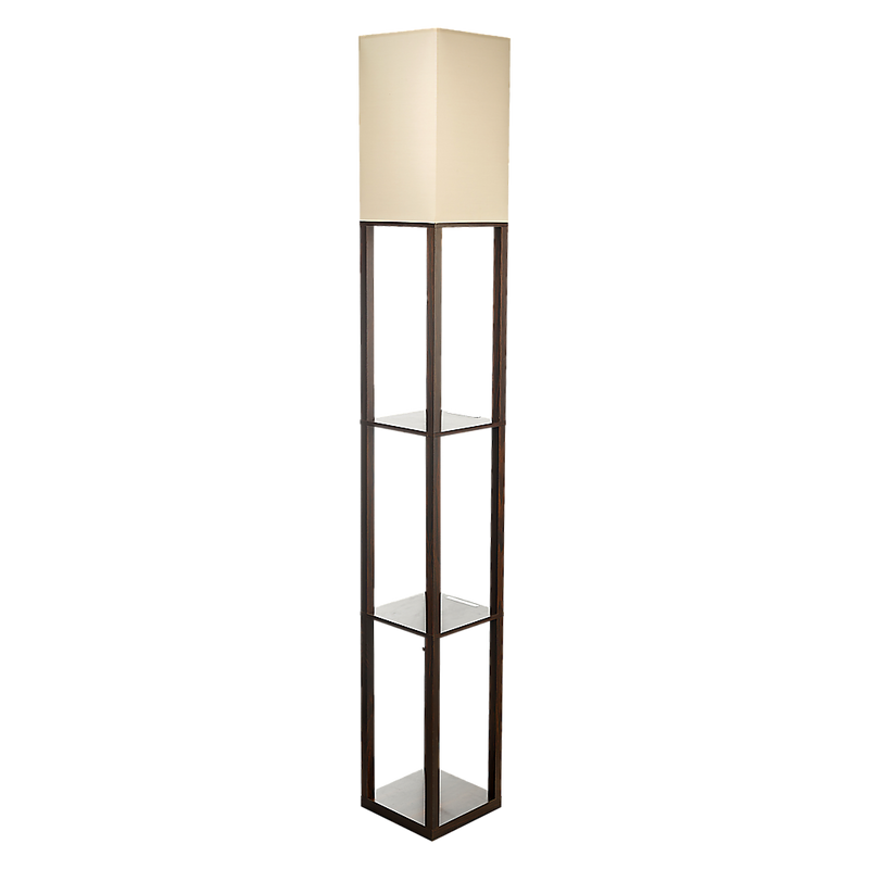 Shelf Floor Lamp - Shade Diffused Light Source with Open-Box Shelves