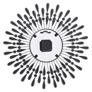 Large Modern 3D Crystal Wall Clock Luxury Art Metal Round Home Decor