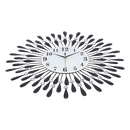 Large Modern 3D Crystal Wall Clock Luxury Art Metal Round Home Decor