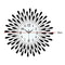 Large Modern 3D Crystal Wall Clock Luxury Art Metal Round Home Decor