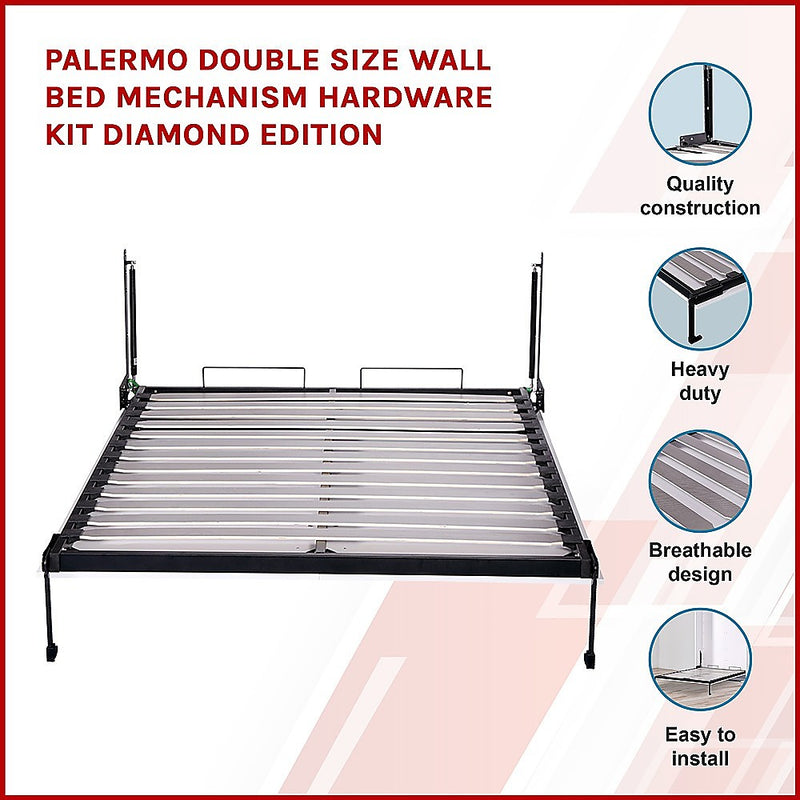 Palermo Double Size Wall Bed Mechanism Hardware Kit Diamond Edition