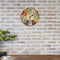 Large Colourful Wall Clock Kitchen  Office Retro Timepiece