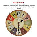 Large Colourful Wall Clock Kitchen  Office Retro Timepiece