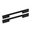 5 x 128mm Kitchen Handle Cabinet Cupboard Door Drawer Handles square Black furniture pulls