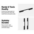 5 x 160mm Kitchen Handle Cabinet Cupboard Door Drawer Handles square Black furniture pulls