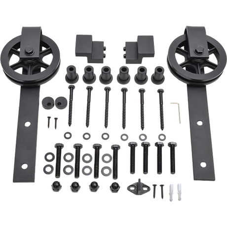 2M Big Spoke Wheel Sliding Barn Door Hardware