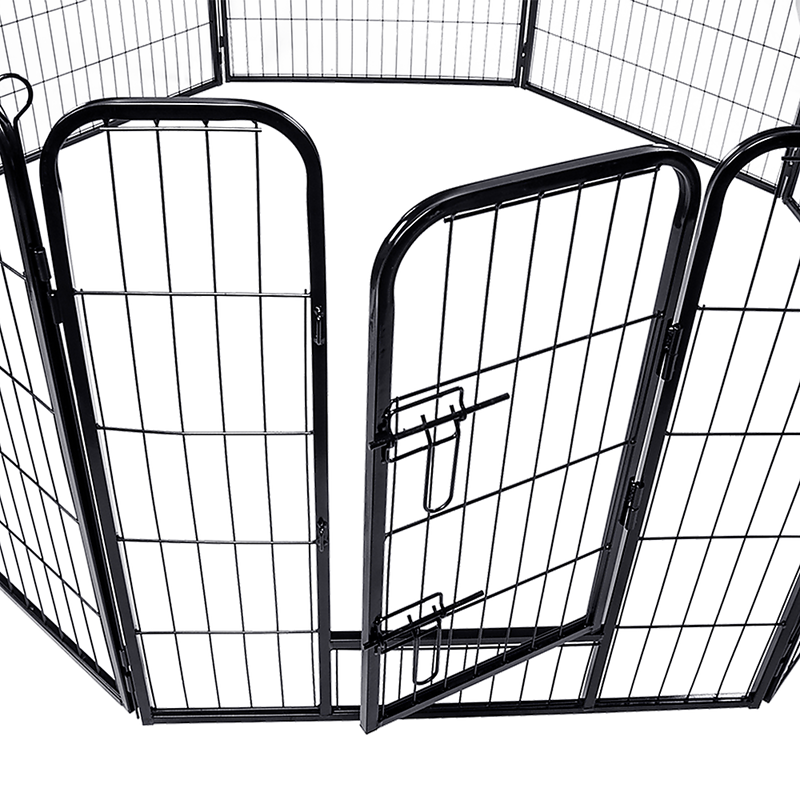 8 Panel Heavy Duty Pet Dog Playpen Puppy Exercise Fence Enclosure Cage