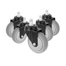 5x Office Chair Caster Wheels Set Heavy Duty & Safe for All Floors w/Universal Fit