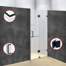 120 x 200cm Wall to Wall Frameless Shower Screen 10mm Glass By Della Francesca