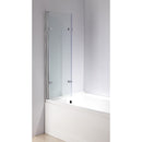 3 Fold Chrome Folding Bath Shower Screen Door Panel 1300mm x 1400mm