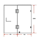 120 x 200cm Wall to Wall Frameless Shower Screen 10mm Glass By Della Francesca