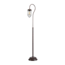 Industrial Floor Lamp with Adjustable Cage Shade Rustic Brushed in Bronze Finish