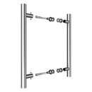 Round 300mm Push Pull Stainless Steel Door Handle Entrance Entry Shower Glass
