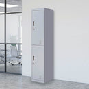 2-Door Vertical Locker for Office Gym Shed School Home Storage