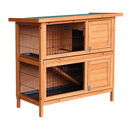 Large Rabbit Hutch with BASE Chicken Coop 2 Storey Guinea Pig Pet Cage House