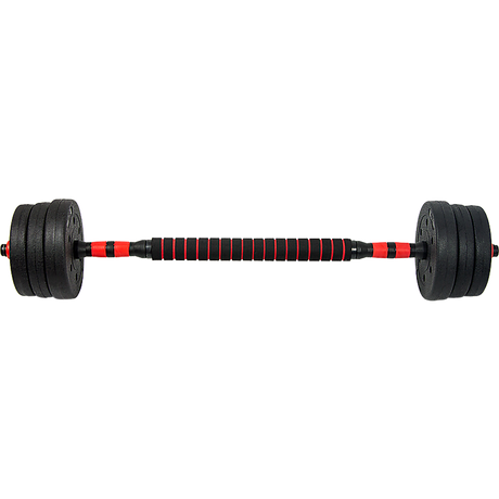 20kg Adjustable Rubber Dumbbell Set Barbell Home GYM Exercise Weights