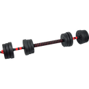 20kg Adjustable Rubber Dumbbell Set Barbell Home GYM Exercise Weights