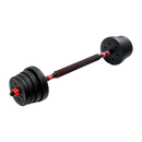 30kg Adjustable Rubber Dumbbell Set Barbell Home GYM Exercise Weights