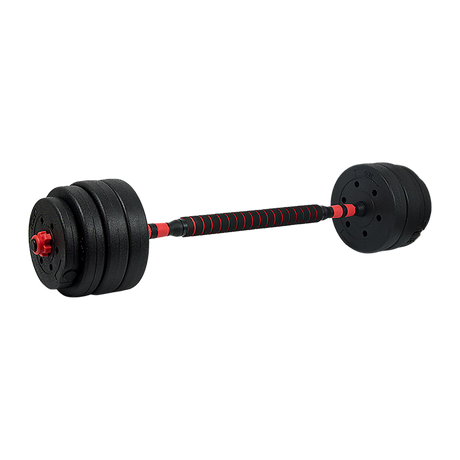 40kg Adjustable Rubber Dumbbell Set Barbell Home GYM Exercise Weights