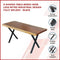 X-Shaped Table Bench Desk Legs Retro Industrial Design Fully Welded - Black