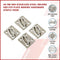4X M6 304 Stainless Steel Oblong Pad Eye Plate Marine Hardware Staple Hook
