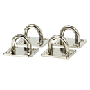 4X M6 304 Stainless Steel Oblong Pad Eye Plate Marine Hardware Staple Hook