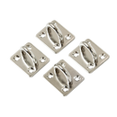 4X M6 304 Stainless Steel Oblong Pad Eye Plate Marine Hardware Staple Hook