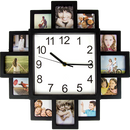 Photo Frame Clock Picture Collage 12-P Display Wall Clock Photowall Home Décor