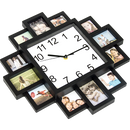 Photo Frame Clock Picture Collage 12-P Display Wall Clock Photowall Home Décor