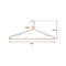 Adult 16.5" Rose Gold Shiny Metal Wire Coat Suit Top Clothes Hangers (60pc per set)