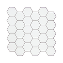 Tiles 3D Peel and Stick Wall Tile Hexagon White (30cm x 30cm x 10 sheets)