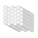 Tiles 3D Peel and Stick Wall Tile Hexagon White (30cm x 30cm x 10 sheets)