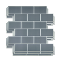 Tiles 3D Peel and Stick Wall Tile Dark Grey 10 Sheets