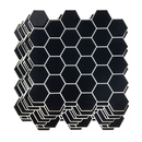 Tiles 3D Peel and Stick Wall Tile Hexagonal Mosaic Black 10 Sheets