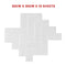Tiles 3D Peel and Stick Wall Tile Herringbone White 10 Sheets