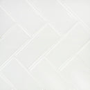 Tiles 3D Peel and Stick Wall Tile Herringbone White 10 Sheets