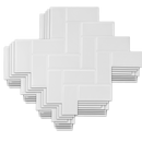 Tiles 3D Peel and Stick Wall Tile Herringbone White 10 Sheets