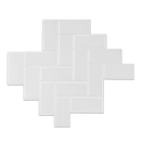 Tiles 3D Peel and Stick Wall Tile Herringbone White 10 Sheets