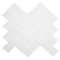 Tiles 3D Peel and Stick Wall Tile Herringbone White 10 Sheets